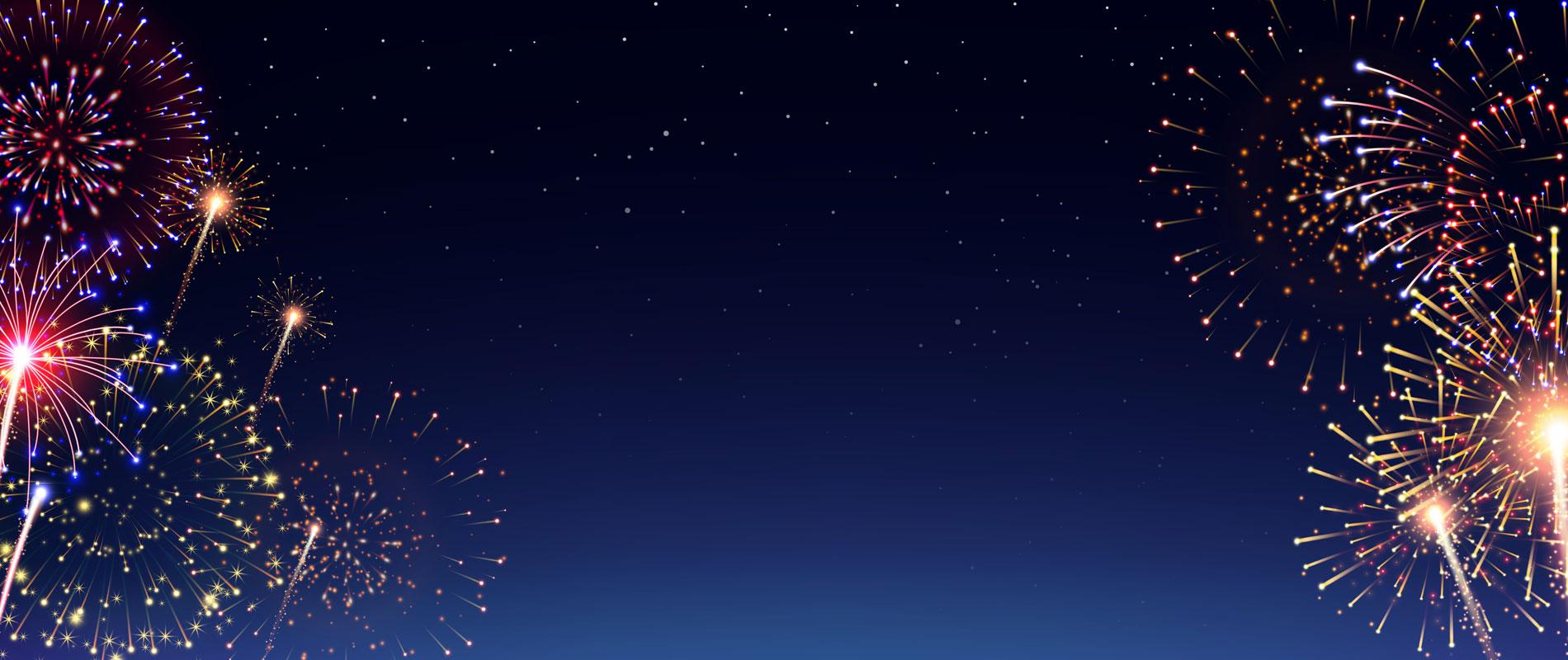 Fireworks on Canada Day at Desmasdons